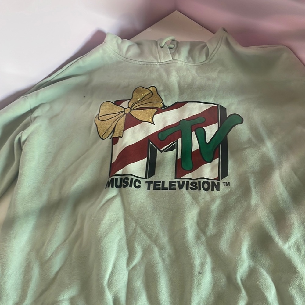 mint MTV christmas hoodie
